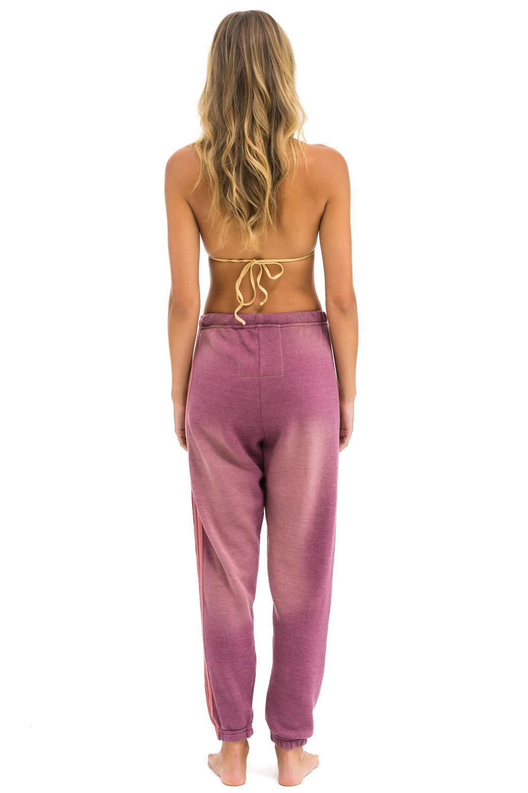 5 STRIPE SWEATPANTS - FADED BERRY Female Product Image