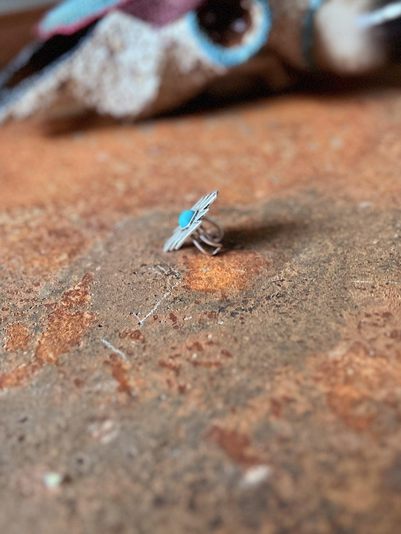 Aztec Diamond Cut Out Adjustable Ring Product Image