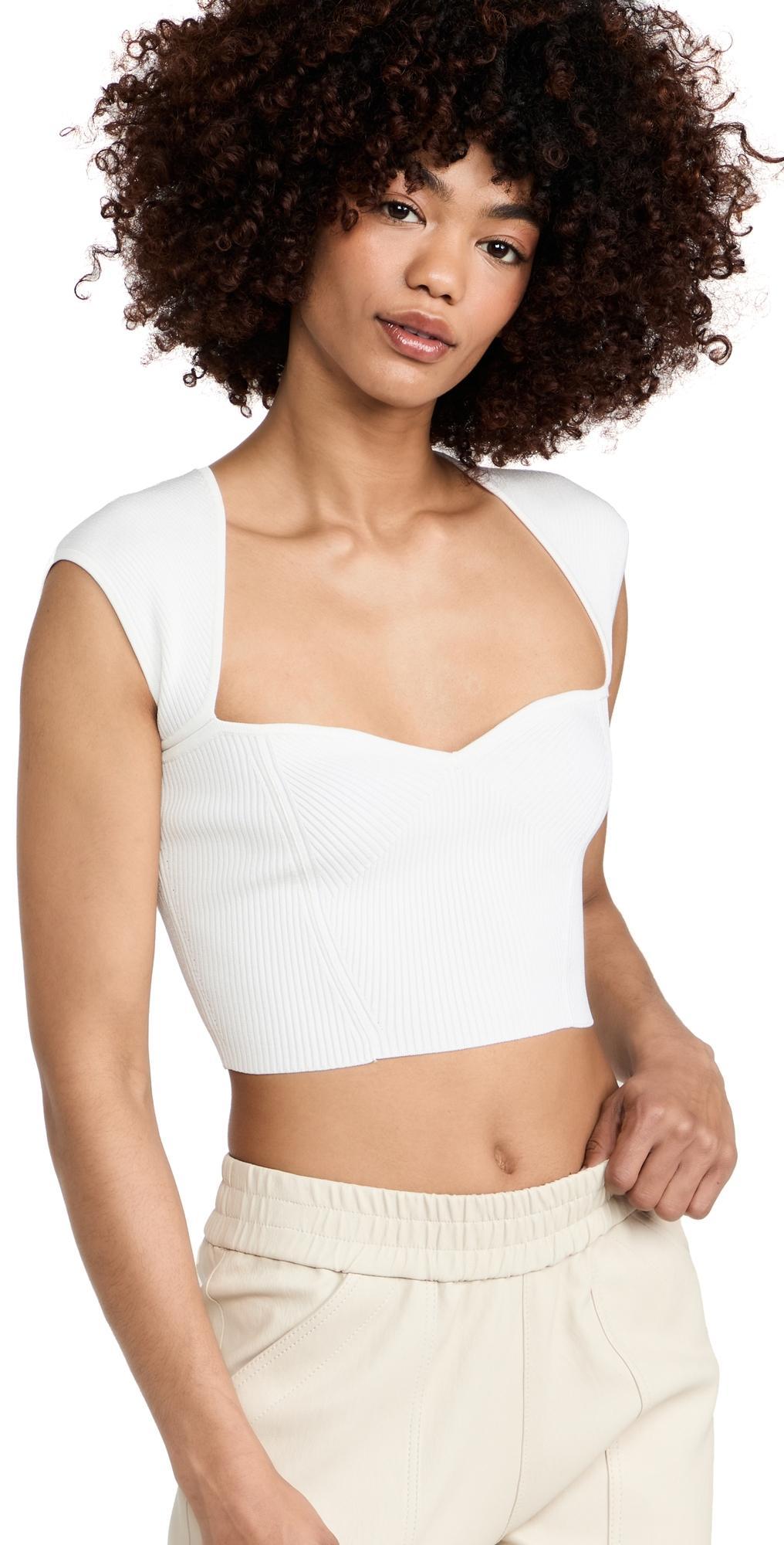 Womens Abia Cropped Ribbed Top Product Image