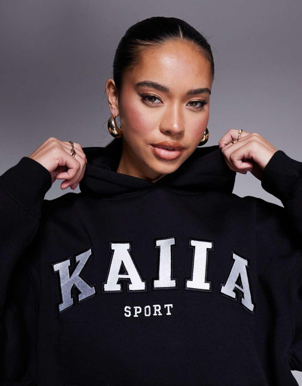 Kaiia sport oversized hoodie in black Product Image