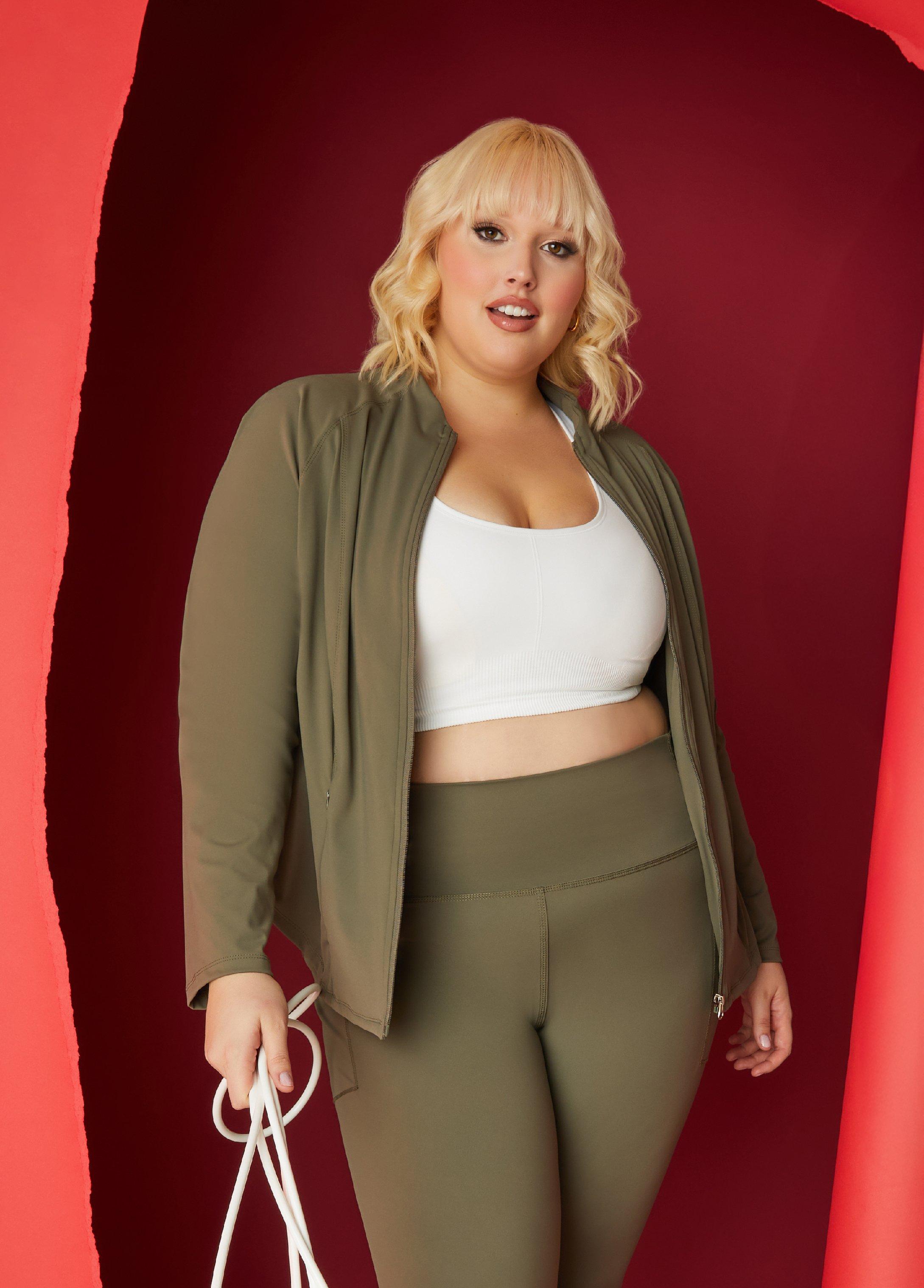 Plus Size High Rise Athletic Leggings Ashley Stewart Product Image