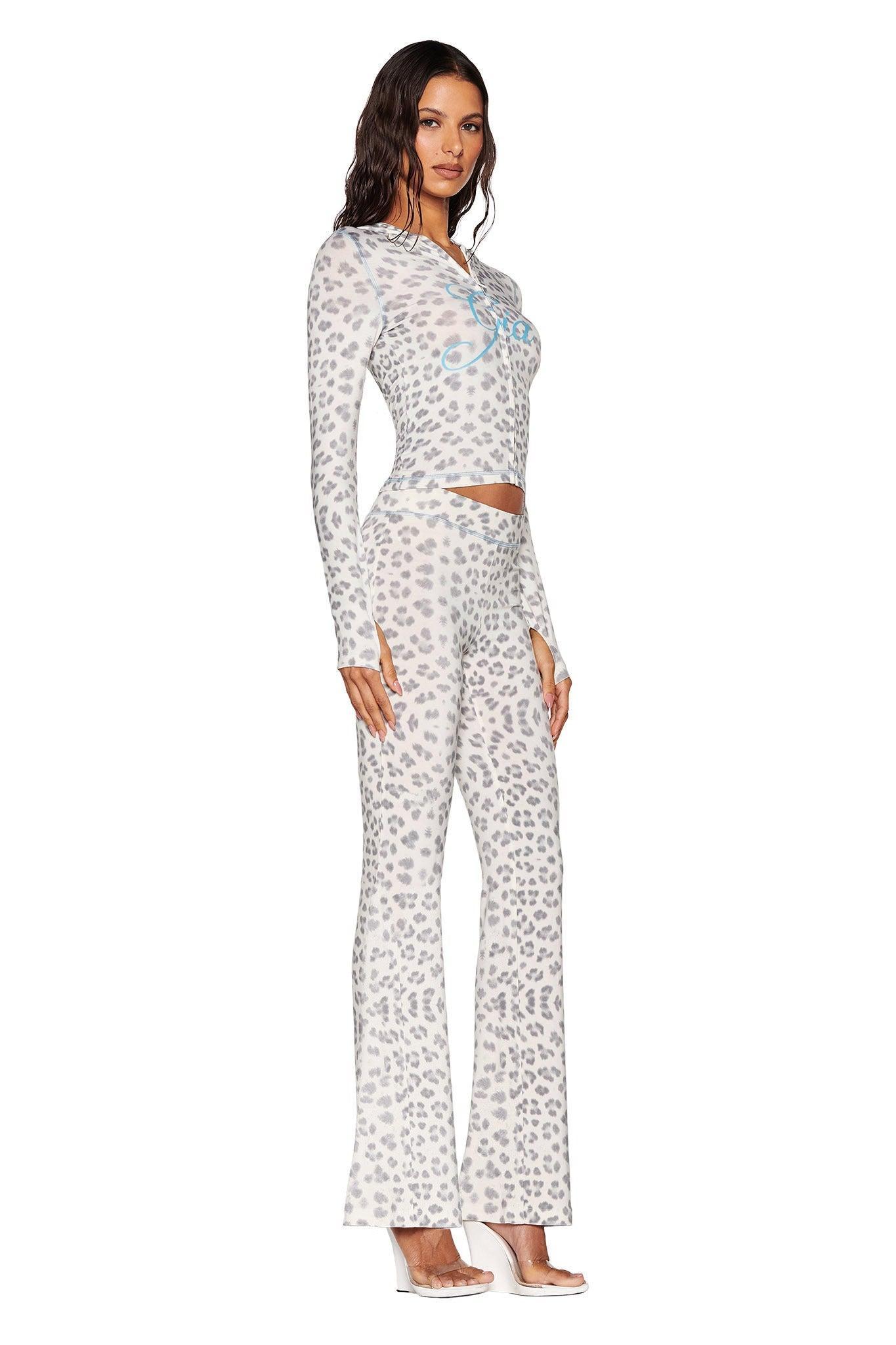 BLARE TRACKPANT - SNOW LEOPARD : WINTER WILD CARD Product Image
