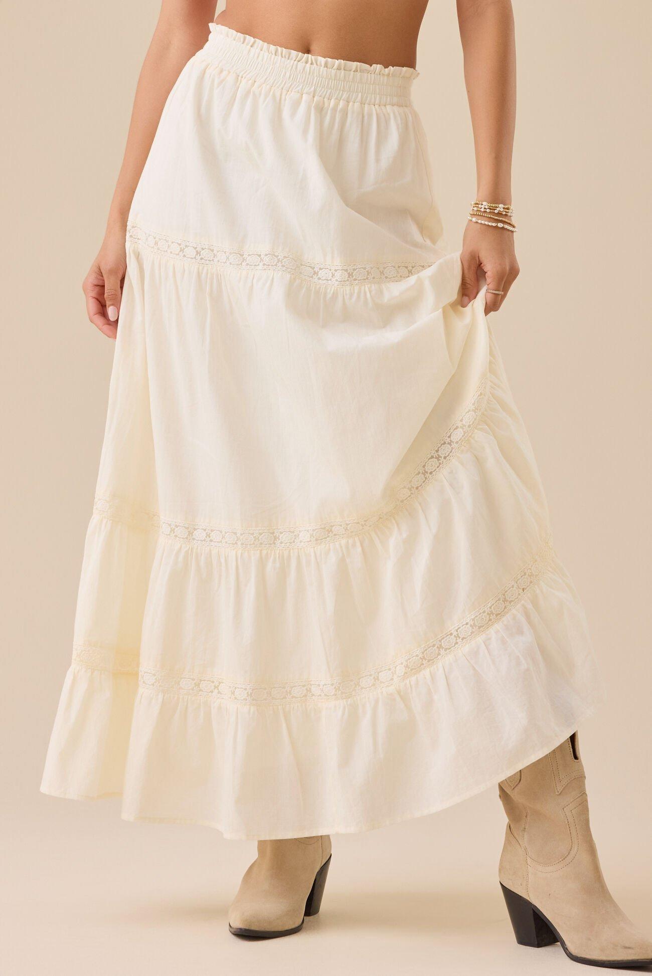Kait Lace Midi Skirt Product Image