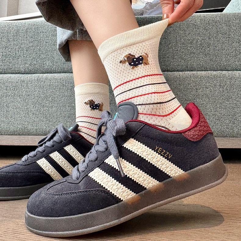 Set of 4 Pairs: Patterned Short Socks Product Image