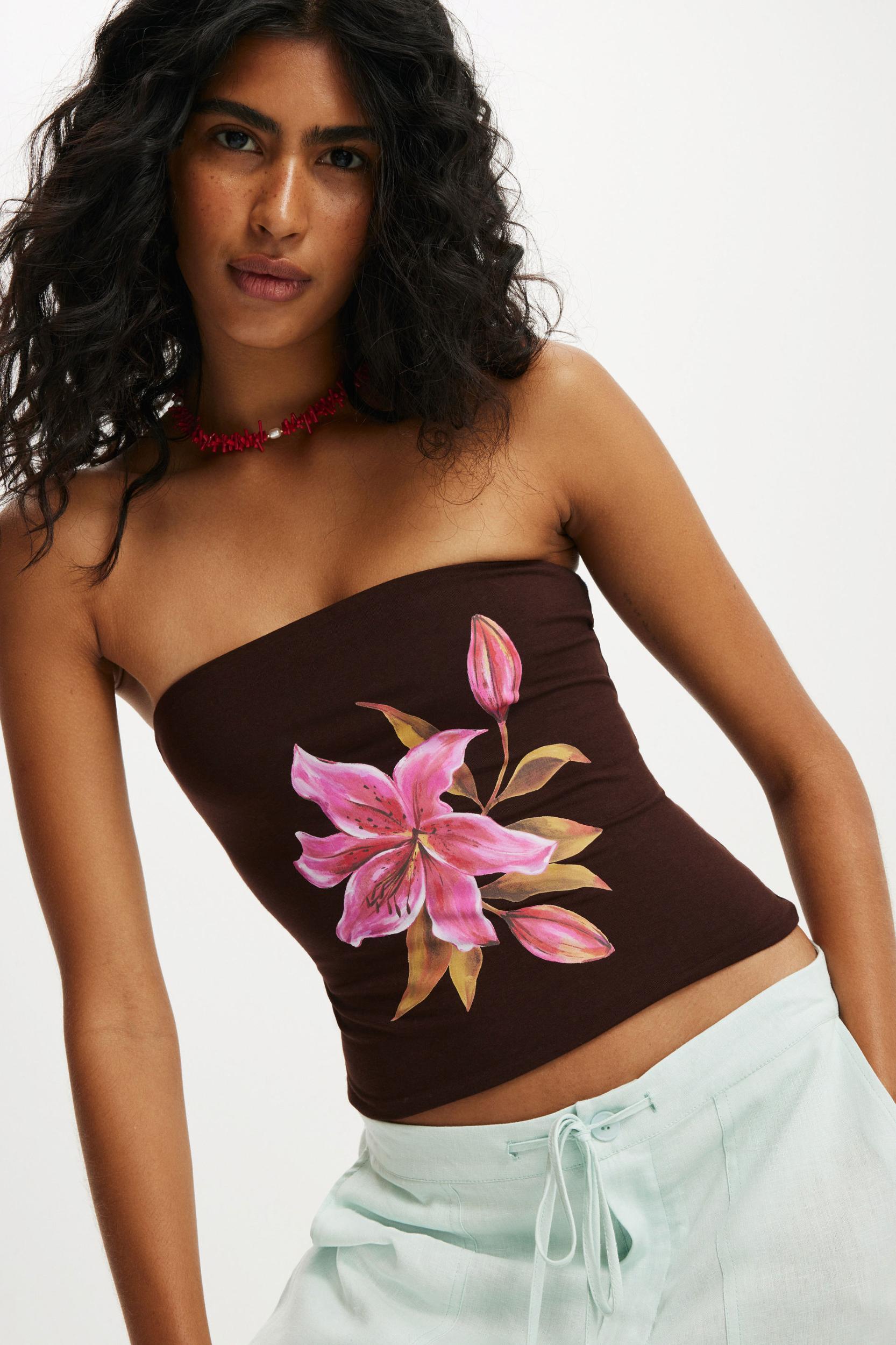 Graphic Tube Top Product Image