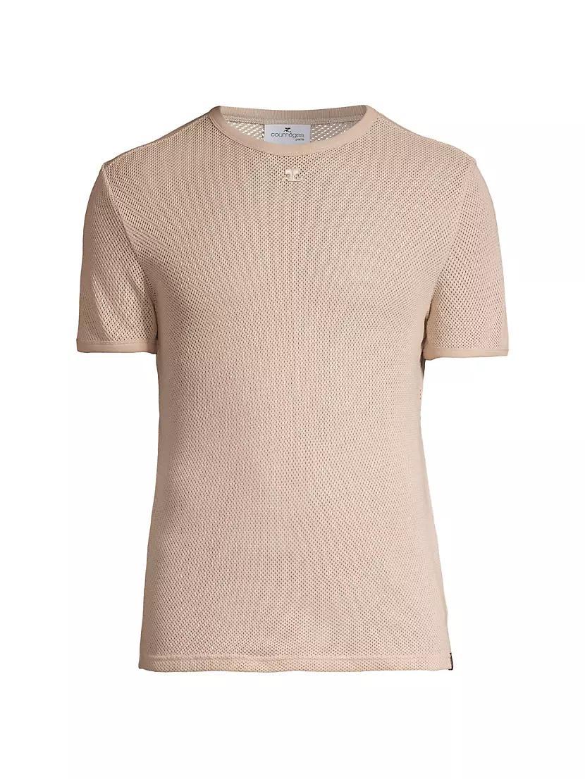 Mesh Cotton-Blend T-Shirt Product Image