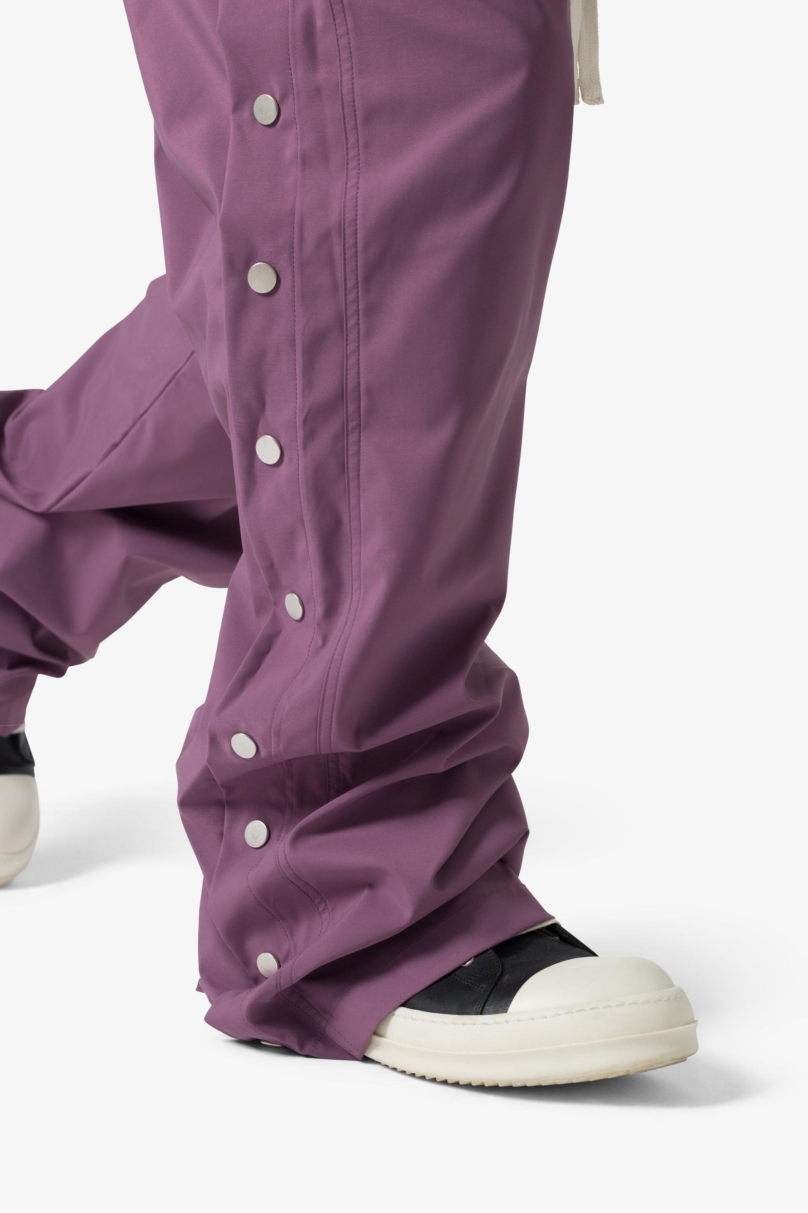 Side Snap Nylon Pants - Mauve Product Image