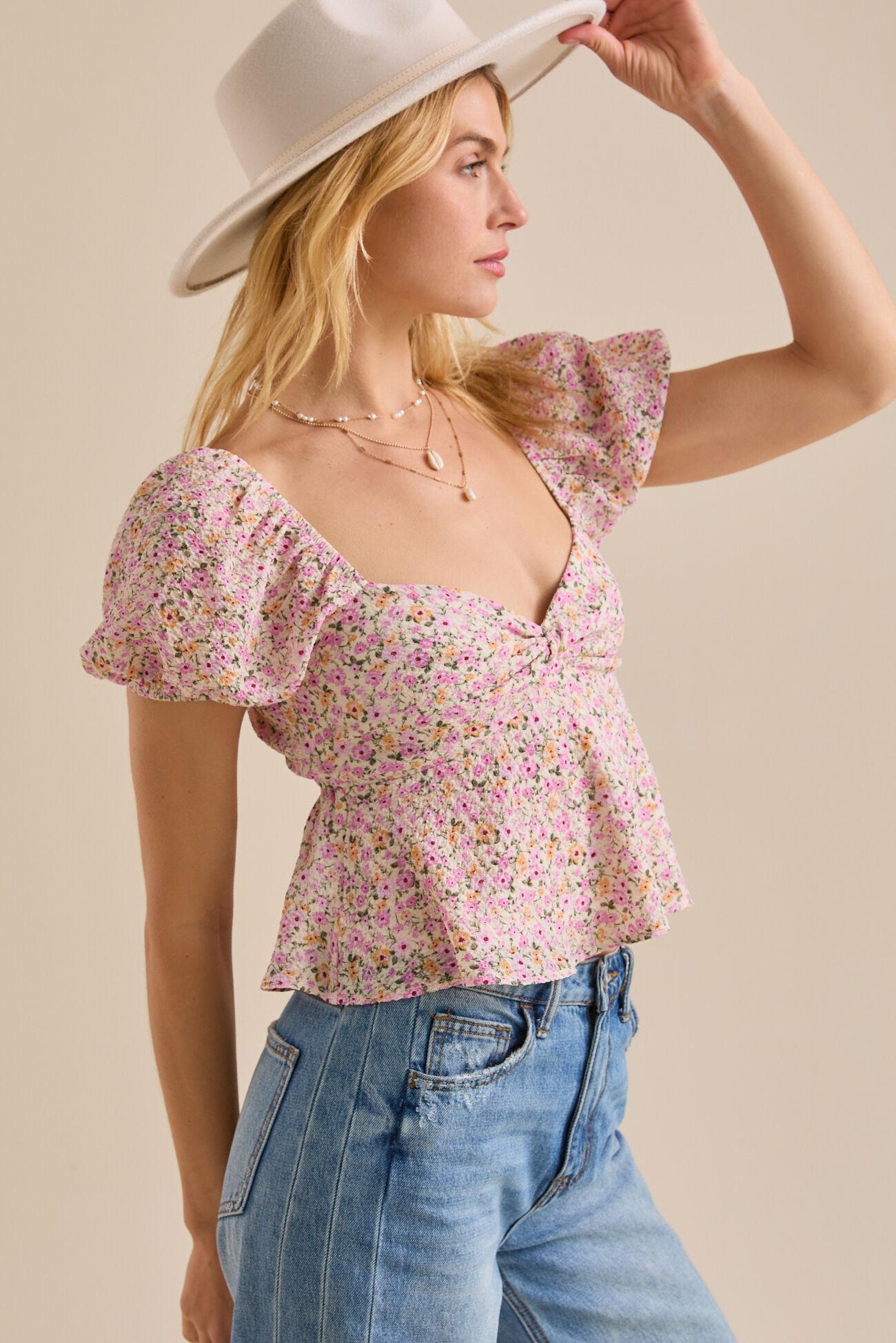 Ami Crossback Floral Babydoll Top Product Image