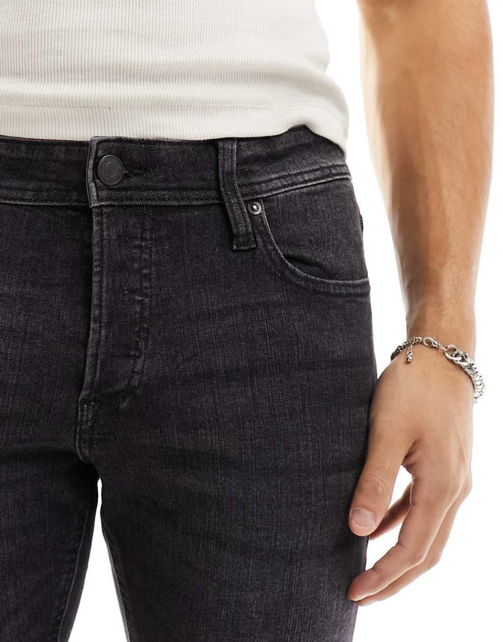 Jack & Jones glenn slim jeans in gray Product Image