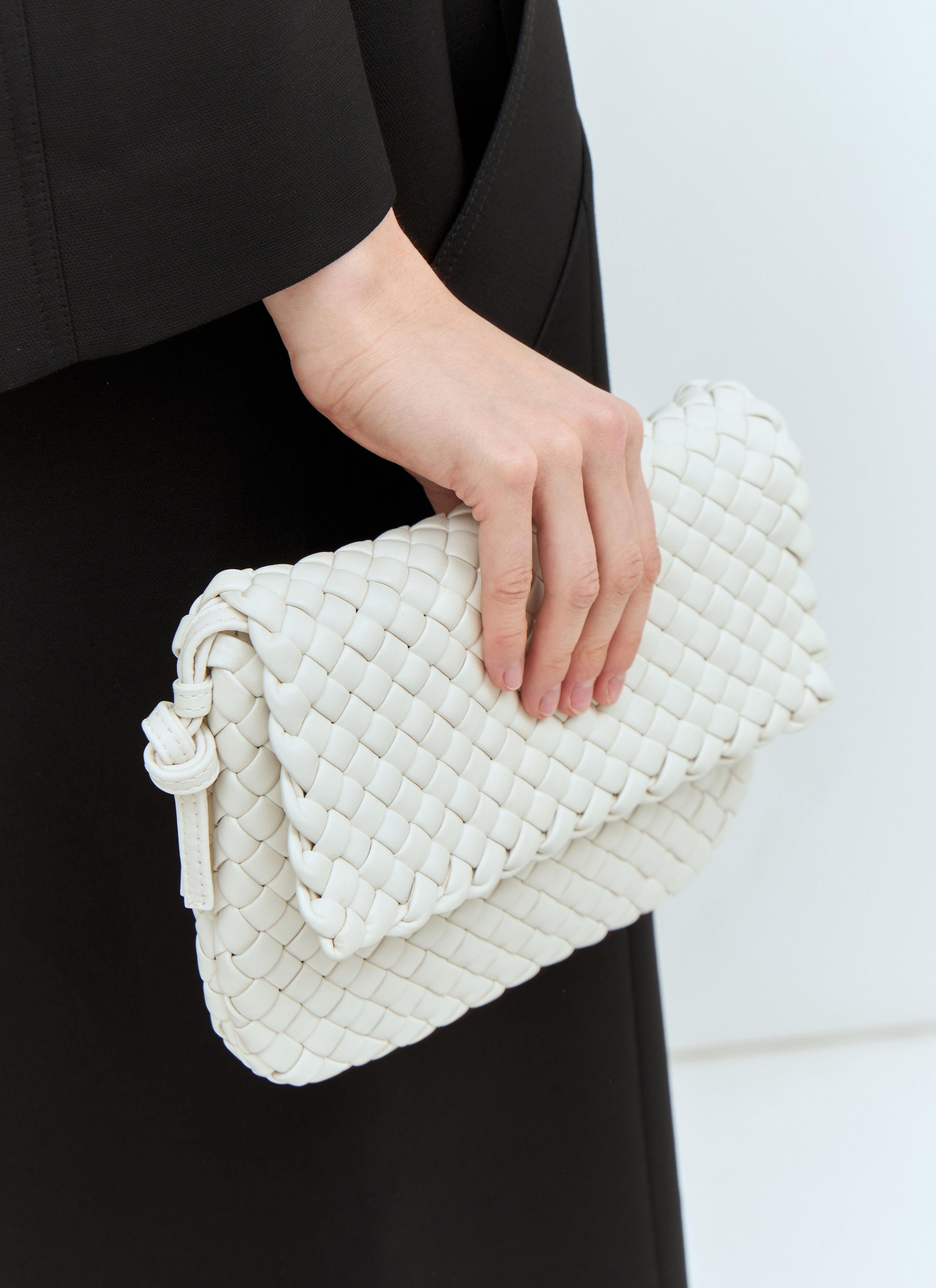 BOTTEGA VENETA Intrecciato Shoulder Bag In White Product Image