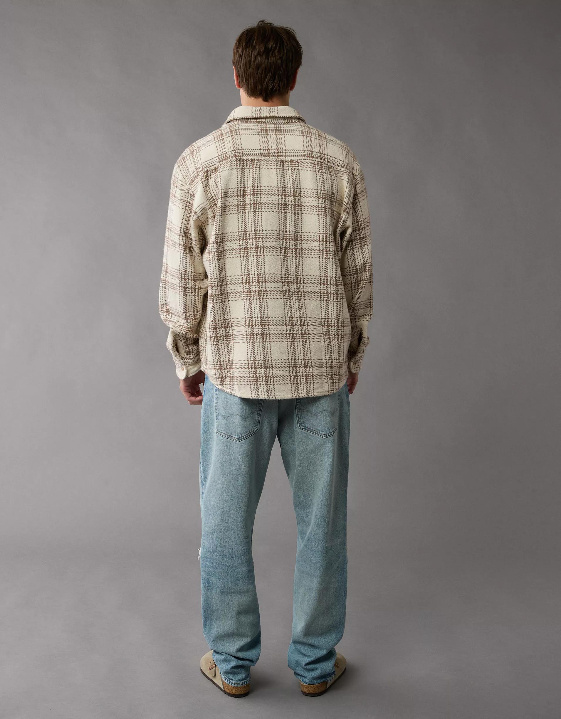 AE Textured Flannel Shirt Product Image