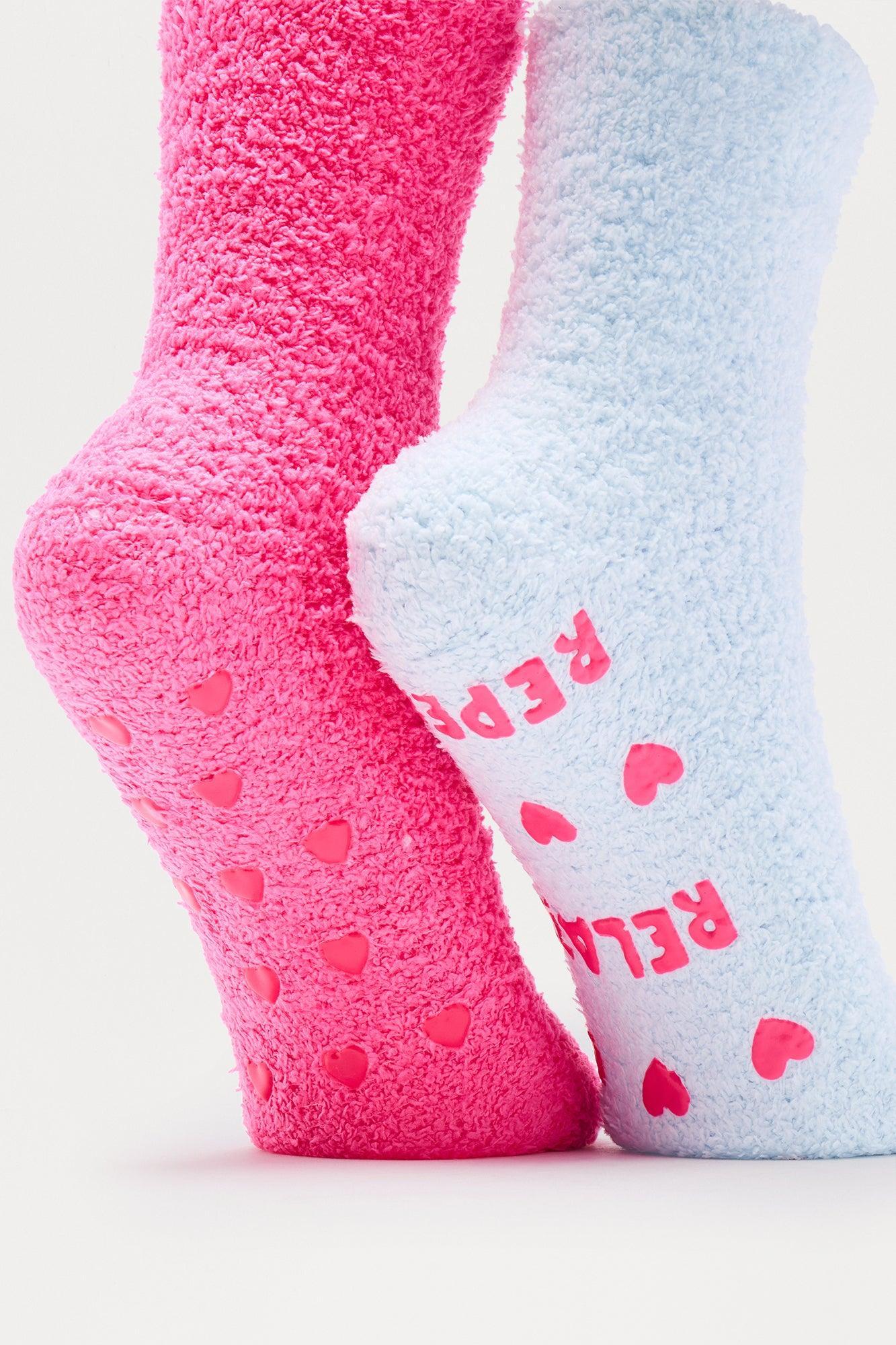 Rest And Relax 2 Pack Fuzzy Socks - Multi Color Female Product Image