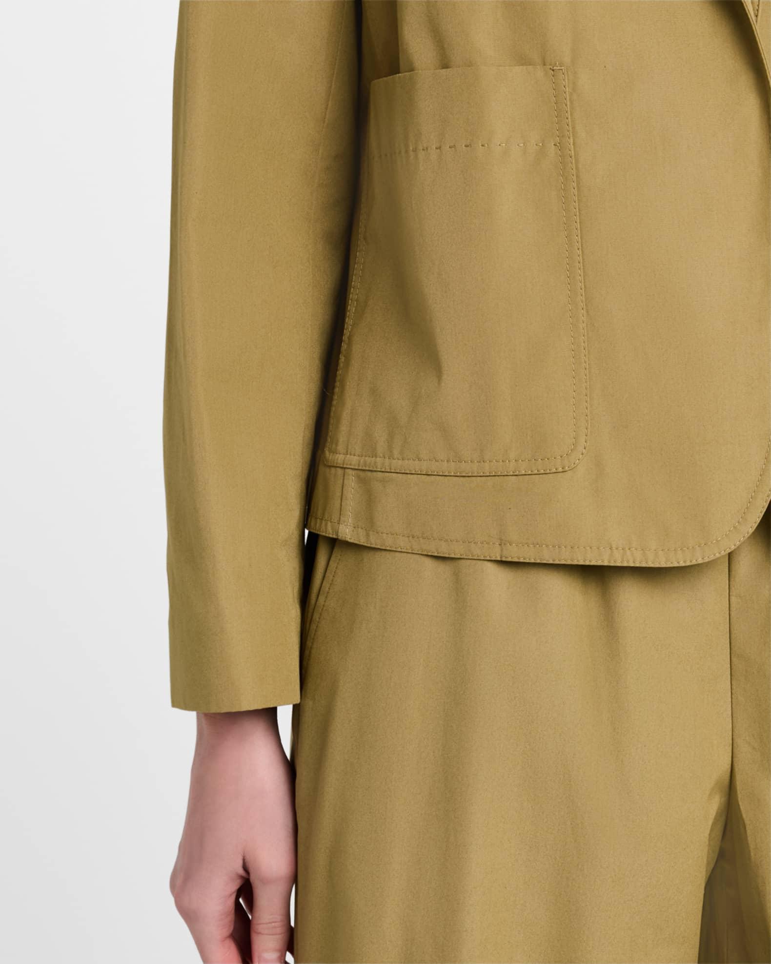 Open-Front Cotton Boyfriend Blazer Product Image