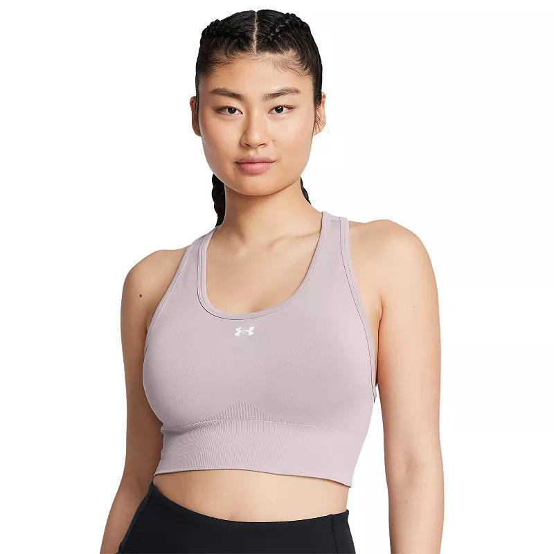 Women's Under Armour Vanish Seamless Medium-Impact Mid Sports Bra, Size: XL, White Product Image