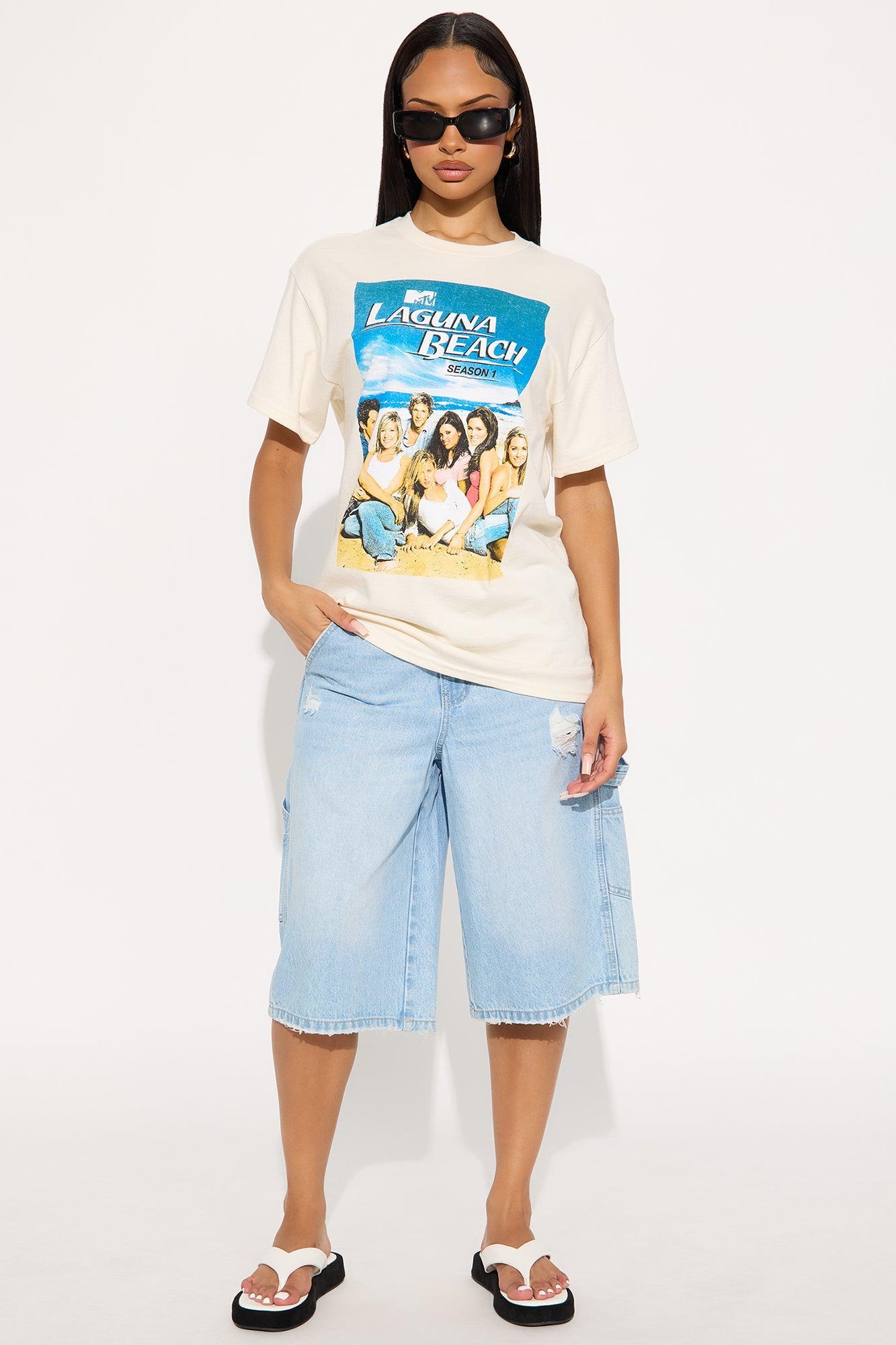 Laguna Beach Oversized Tee - Natural Female Product Image