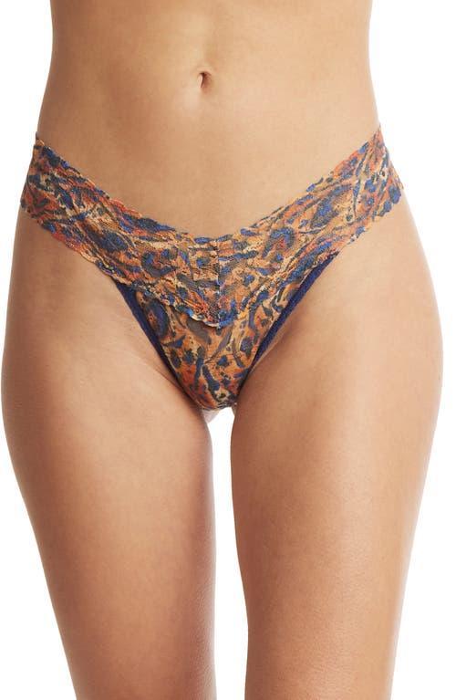 Signature Lace Low Rise Printed Thong Product Image