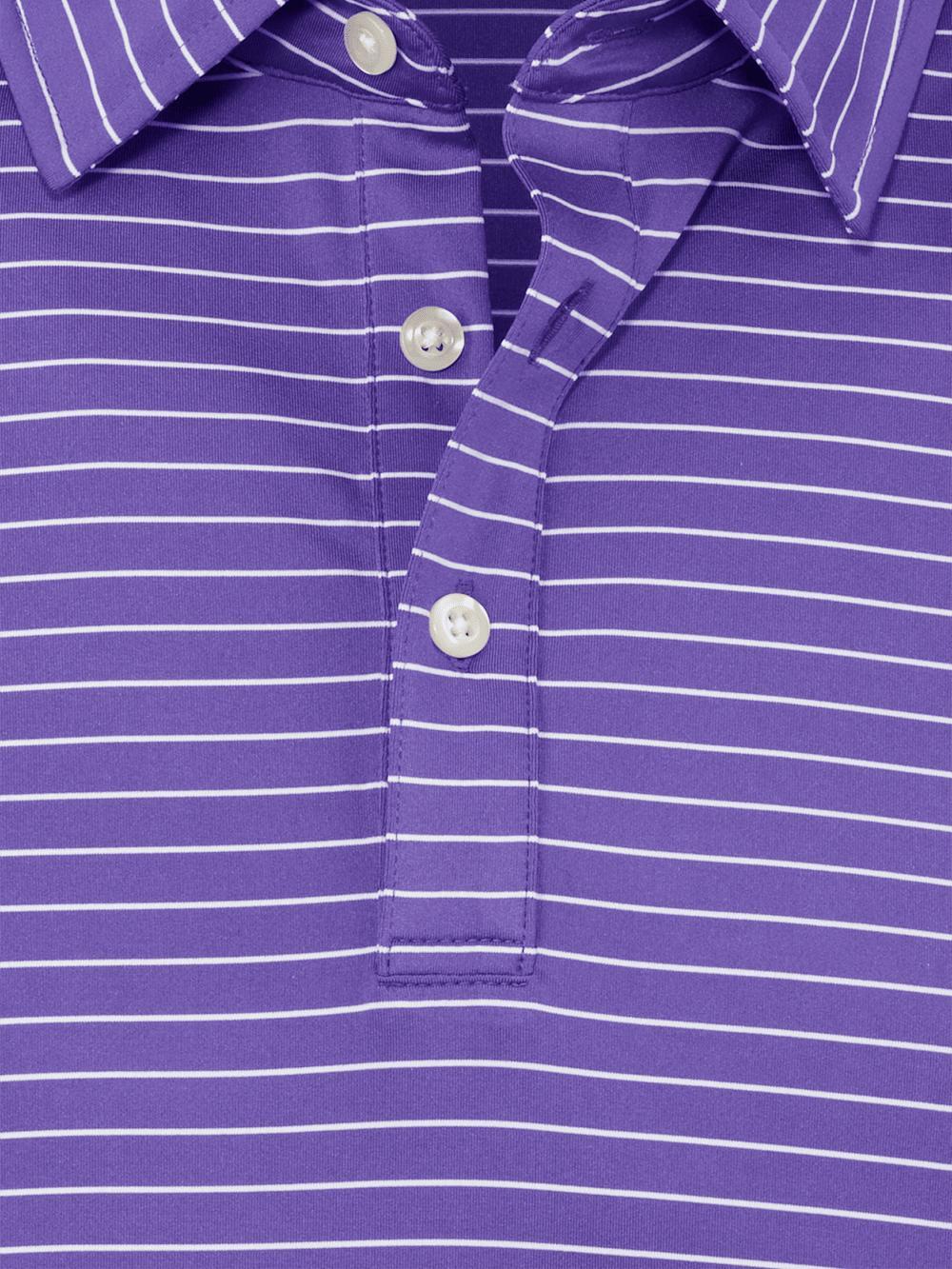 Performance Blend Three Button Polo - Purple Product Image
