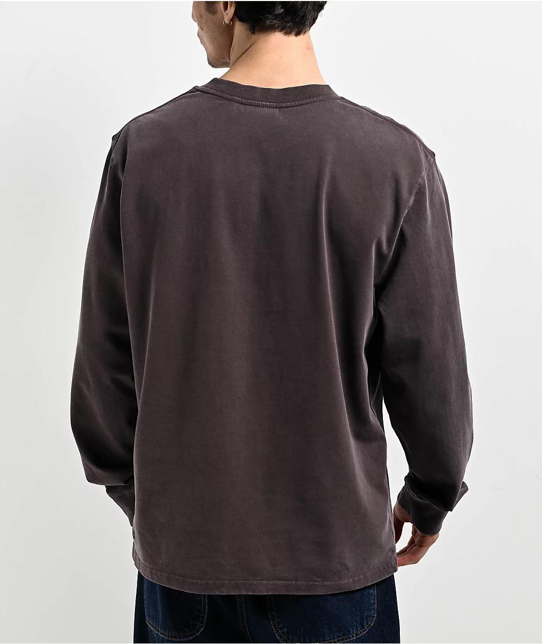 Ninth Hall Fundamentals Java Brown Boxy Long Sleeve T-Shirt Product Image