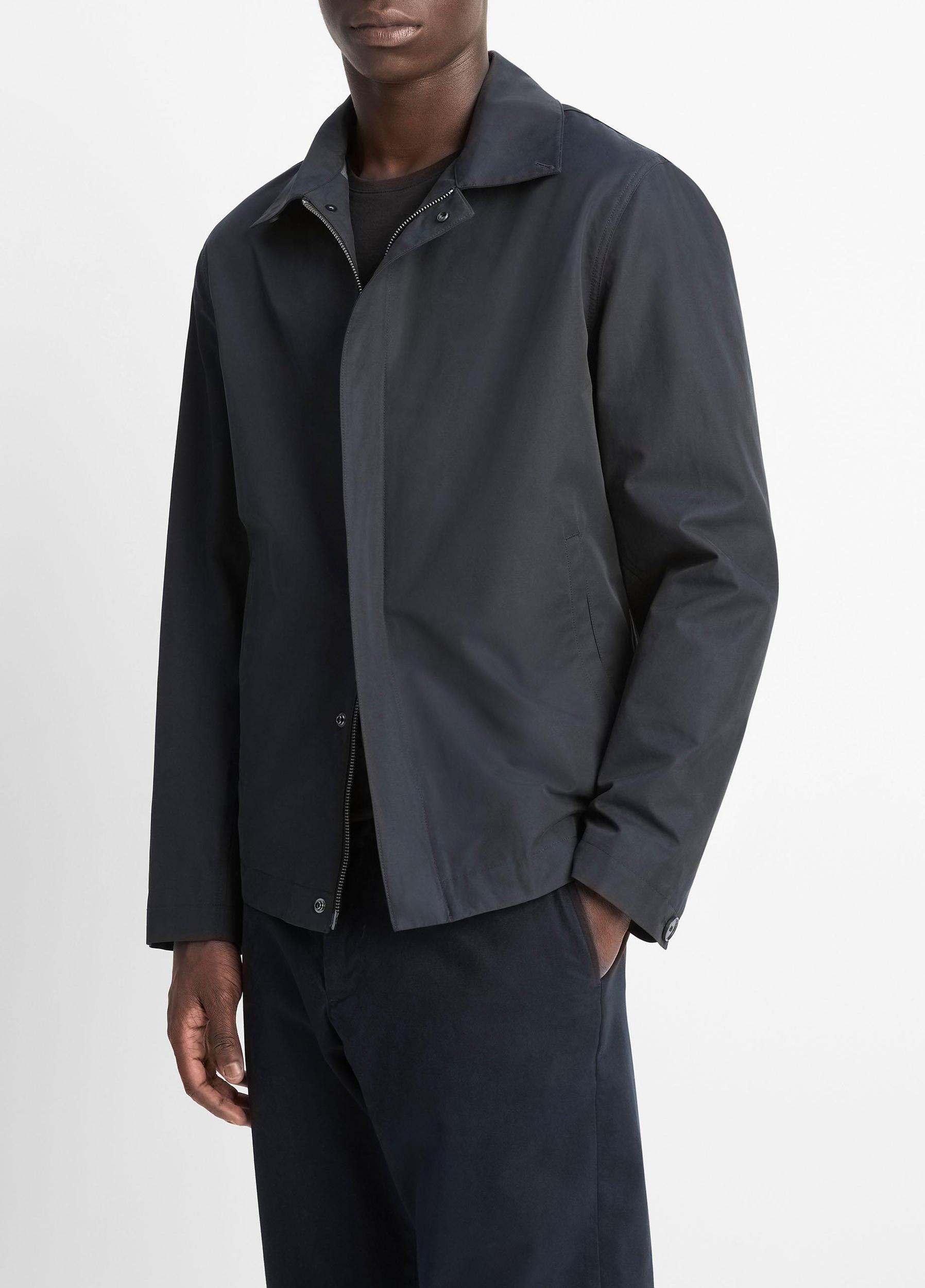 Peached Cotton-Blend Convertible-Collar Jacket Product Image