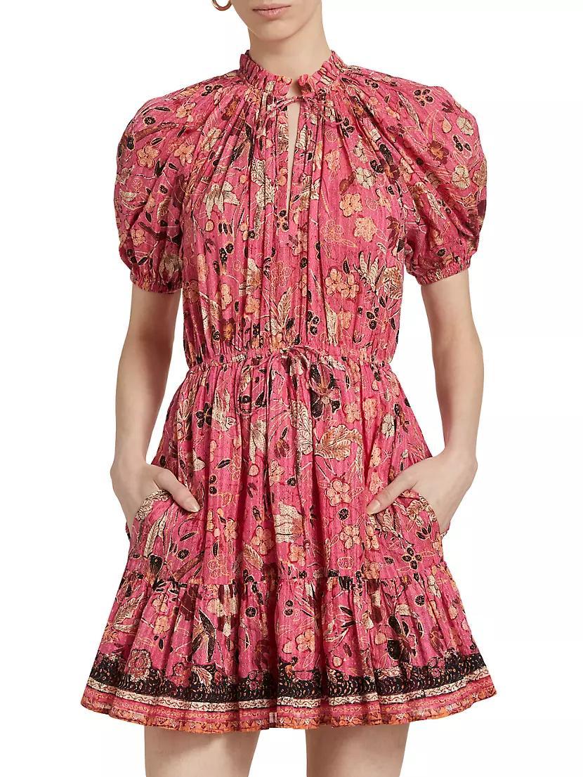 Sanna Floral Puff-Sleeve Minidress Product Image