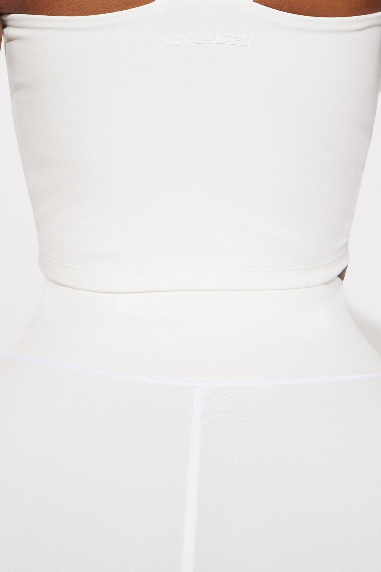 Flexibility Super Soft Capri Active Legging - White Product Image