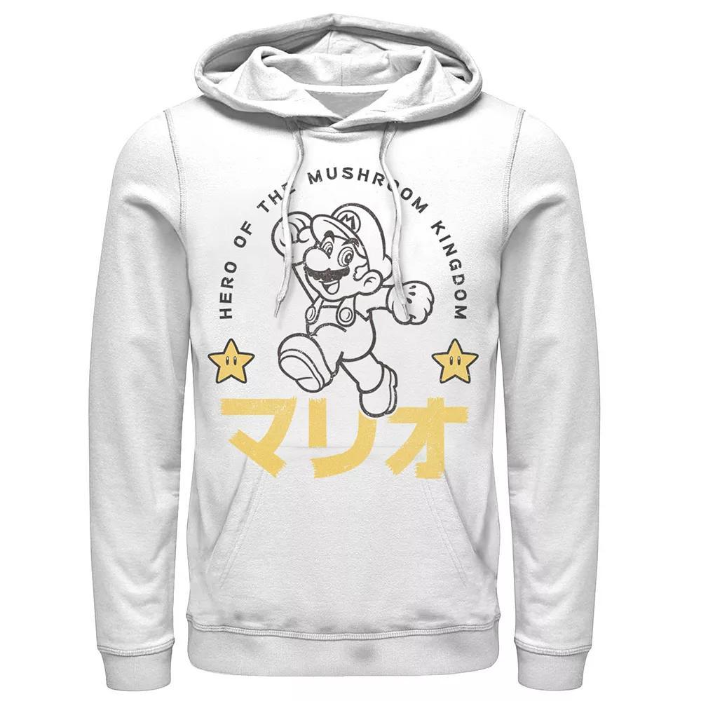 Men's Nintendo Super Mario Hero Stars Kanji Portrait Hoodie,  Product Image