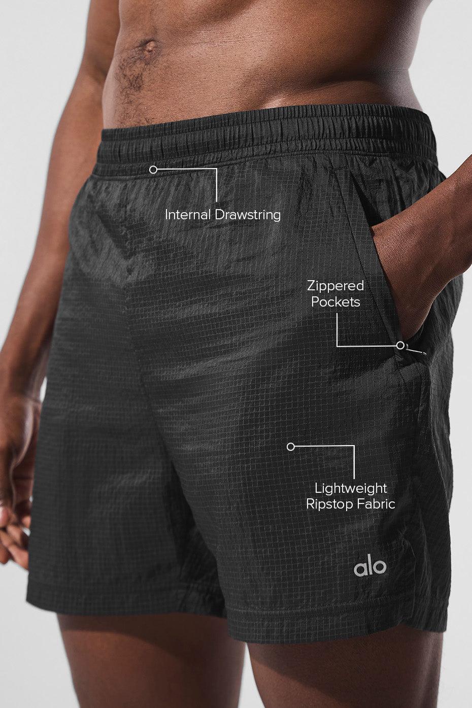 5" Game Time Ripstop 2-In-1 Short - Black/Black Product Image