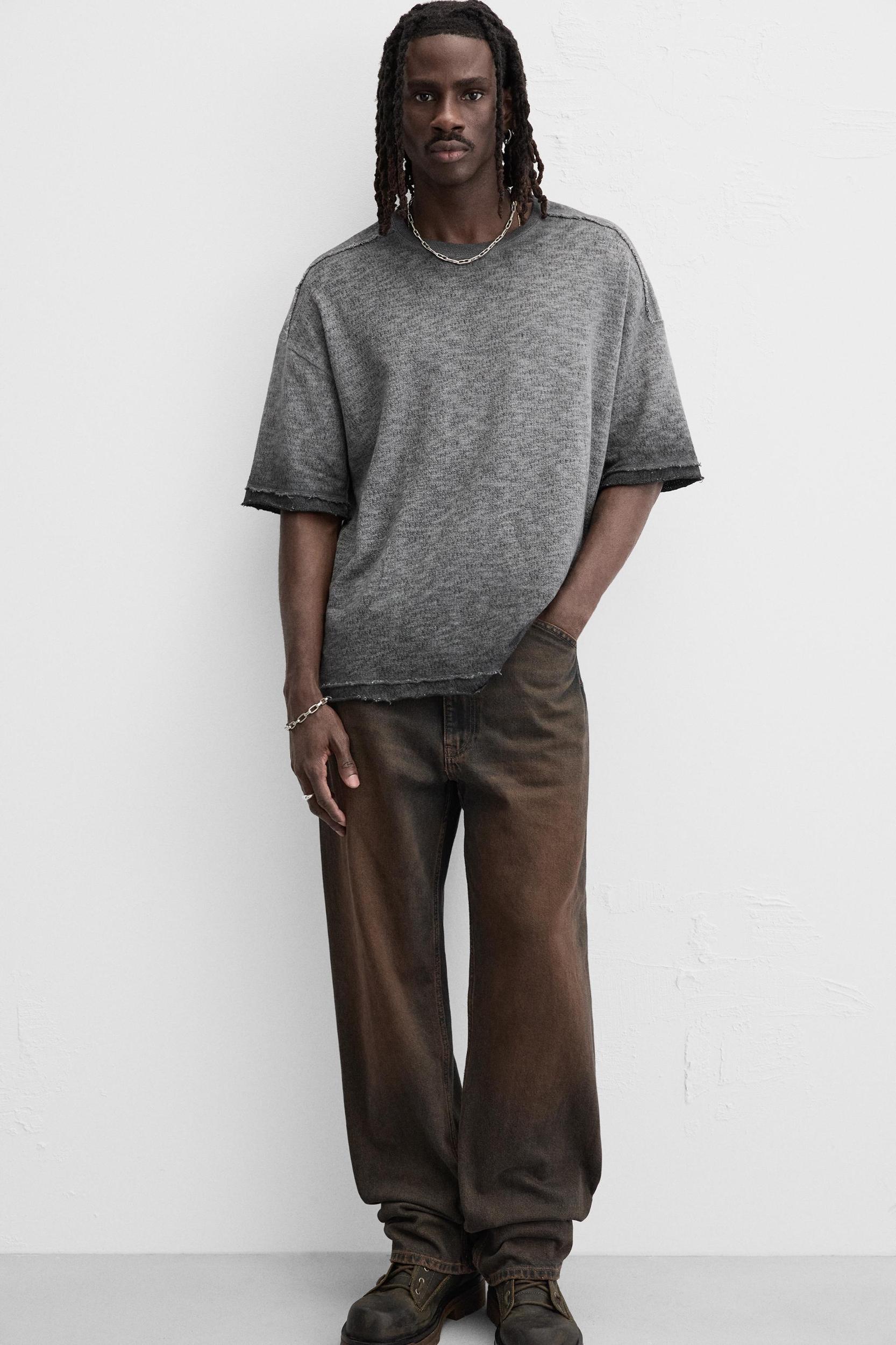 WASHED KNIT T-SHIRT Product Image