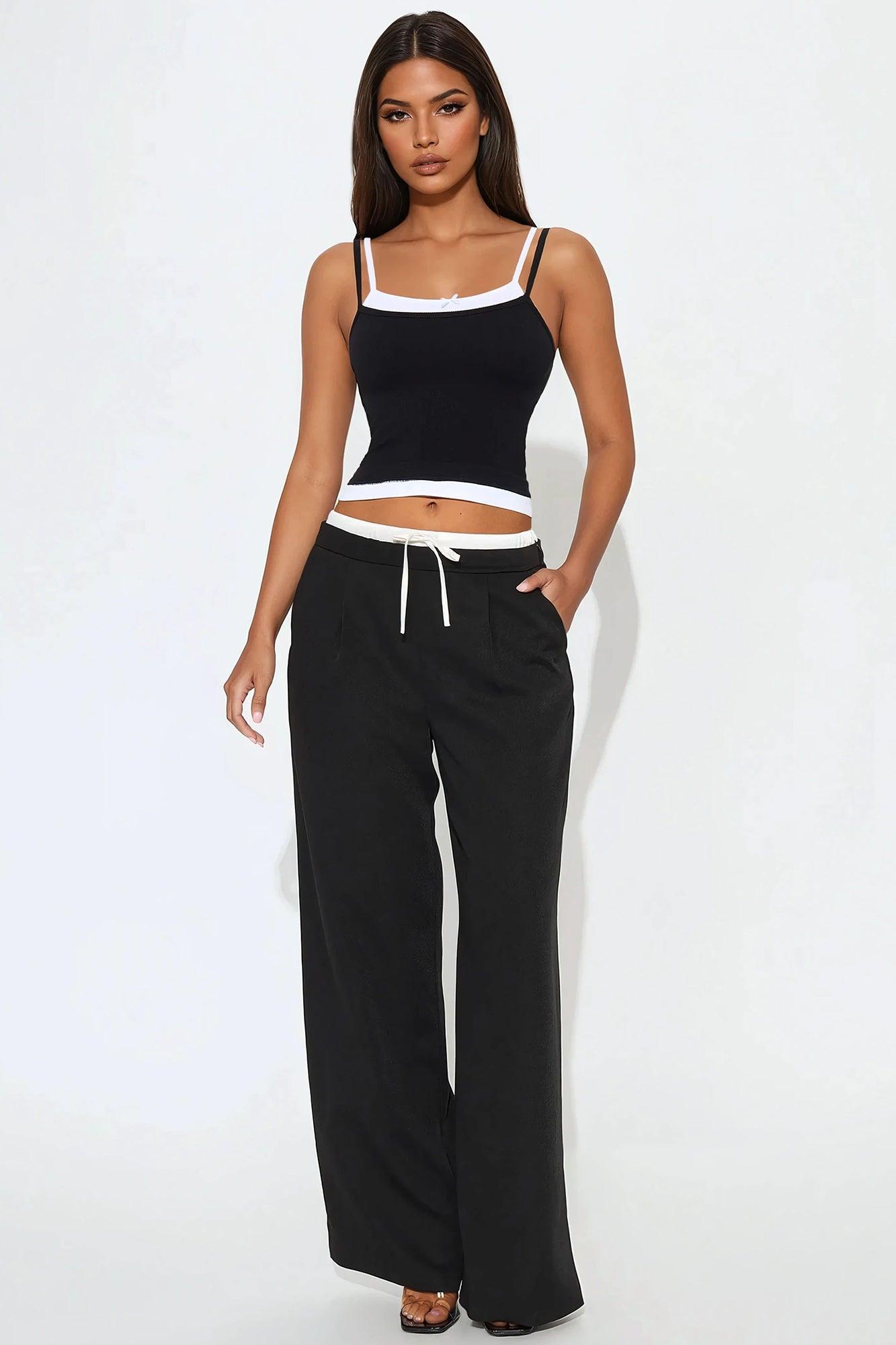 London Double Layered Cami Top - Black Product Image
