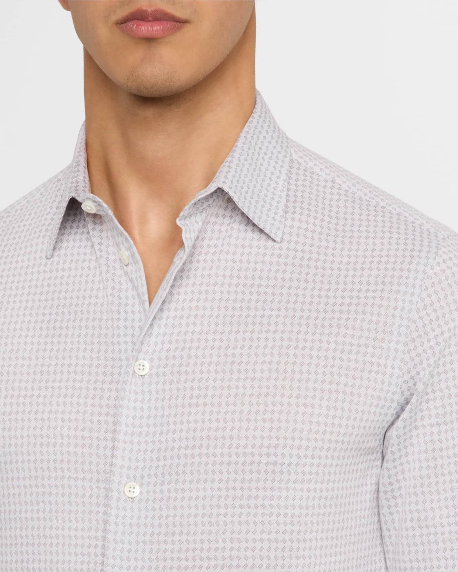 Men's Cotton Geometric Sport Shirt Product Image