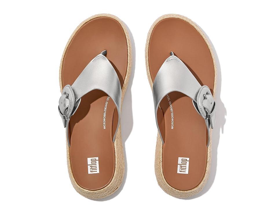 FitFlop F-Mode Espadrille Adj. Leather Flatform Toe-Thongs Women's Sandals Product Image