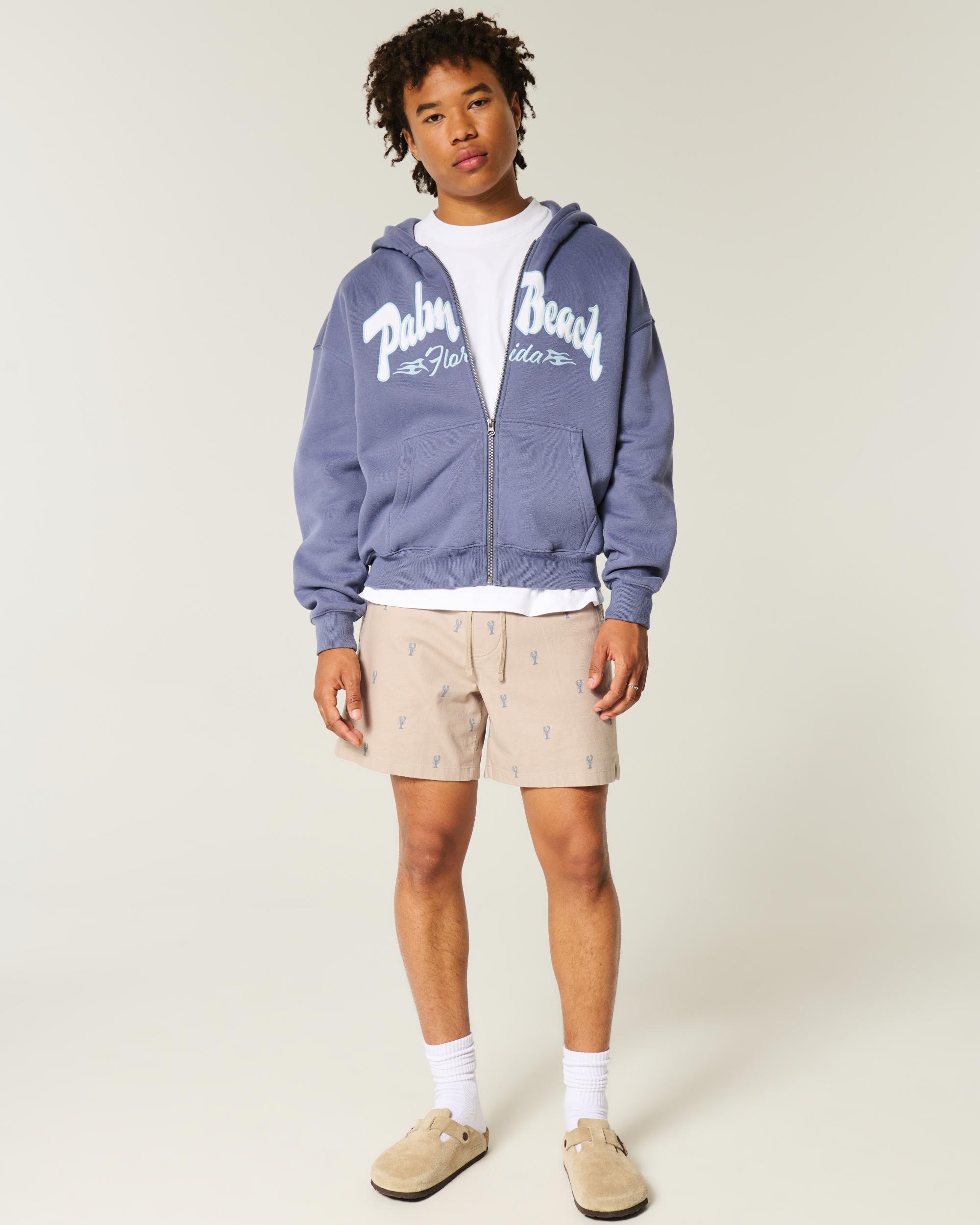 Mid-Thigh Twill Pull-On Shorts Product Image