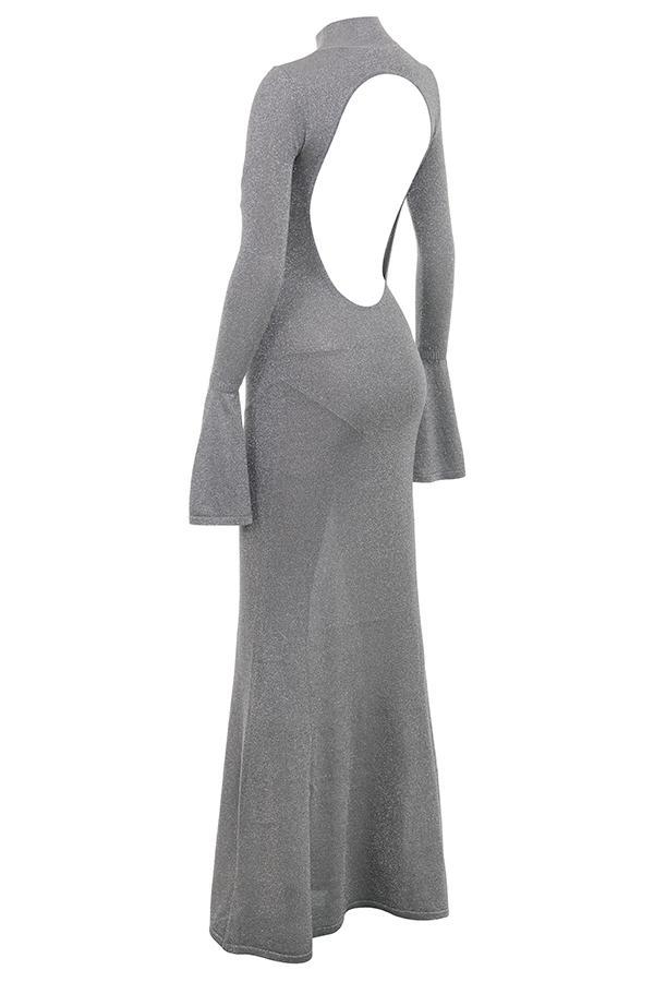 Sancha  steel metallic maxi dress Product Image
