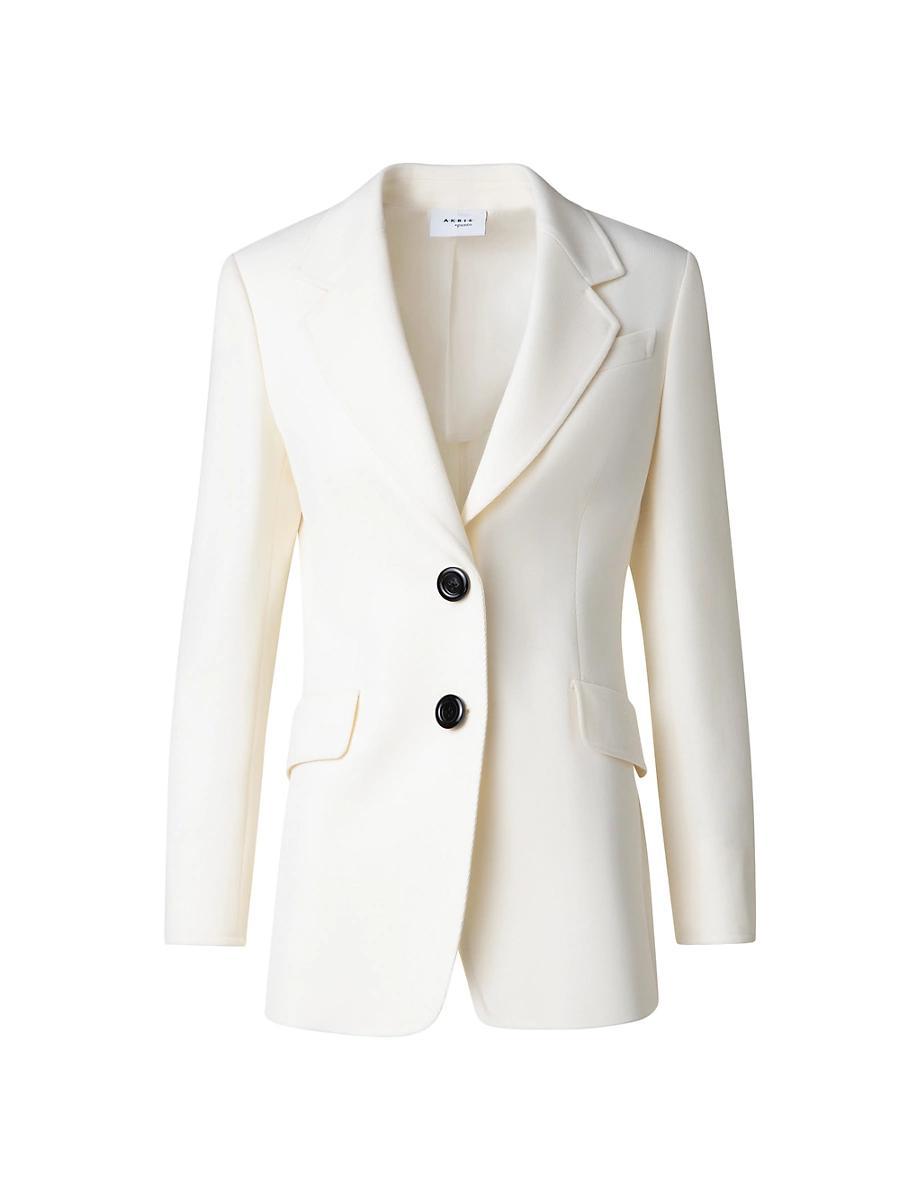 Womens Gabardine Single-Breasted Blazer Product Image