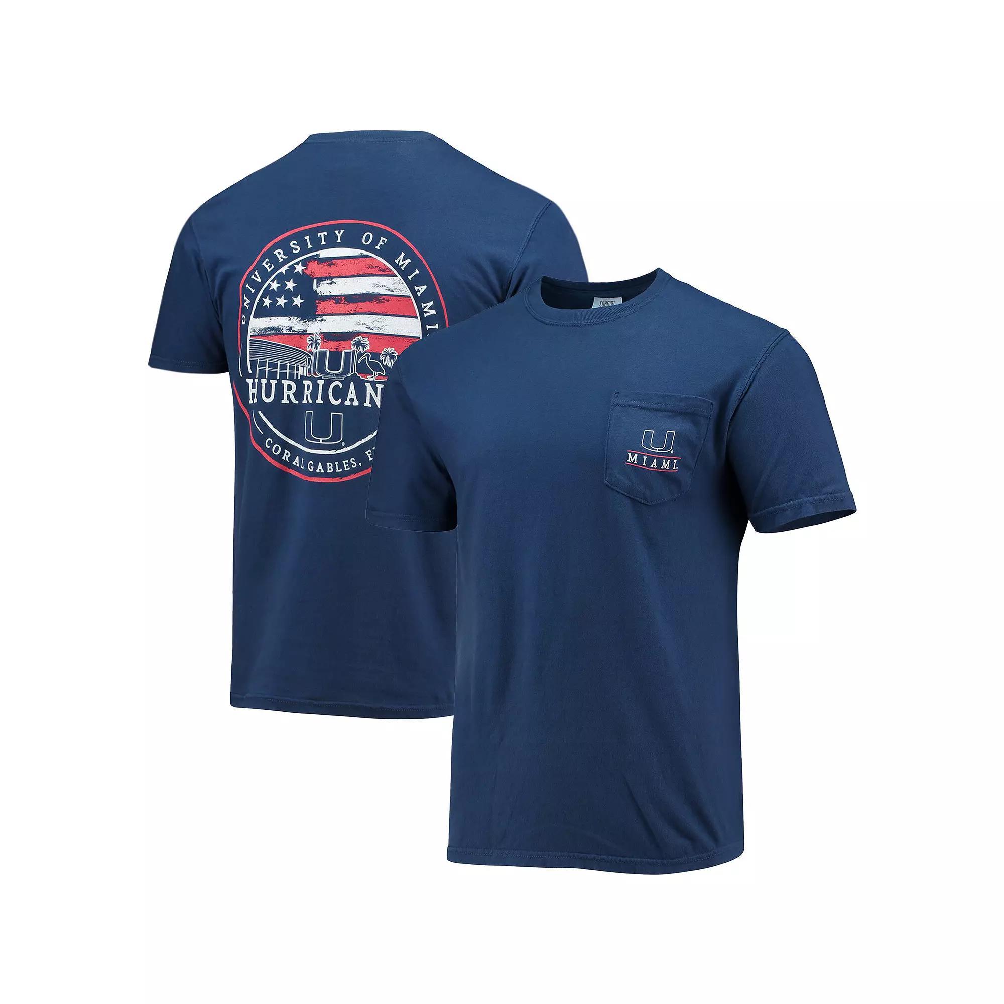 Men's Navy Miami Hurricanes Campus Americana T-Shirt,  Product Image