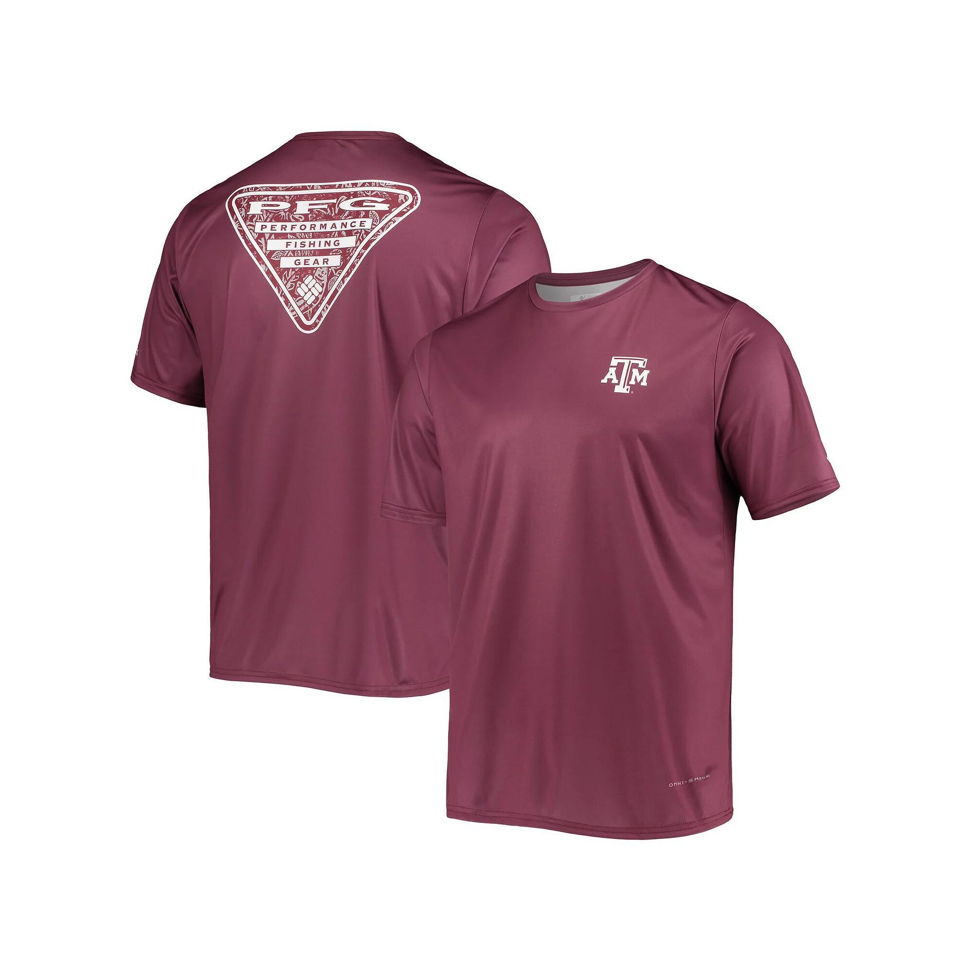 Men's Columbia Maroon Texas A&M Aggies Terminal Tackle Omni-Shade T-Shirt, Size: Large, Red Product Image