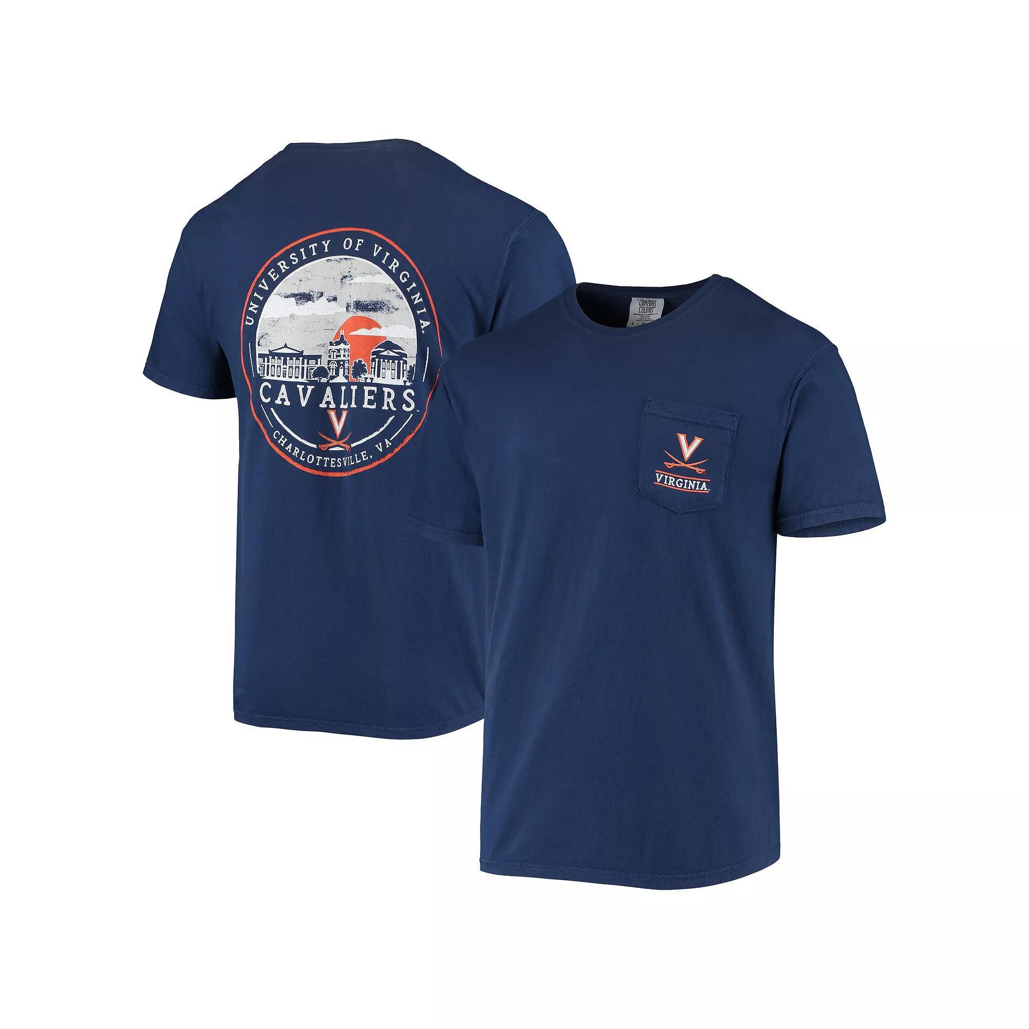 Mens Virginia Cavaliers Circle Campus Scene T-Shirt Blue Product Image