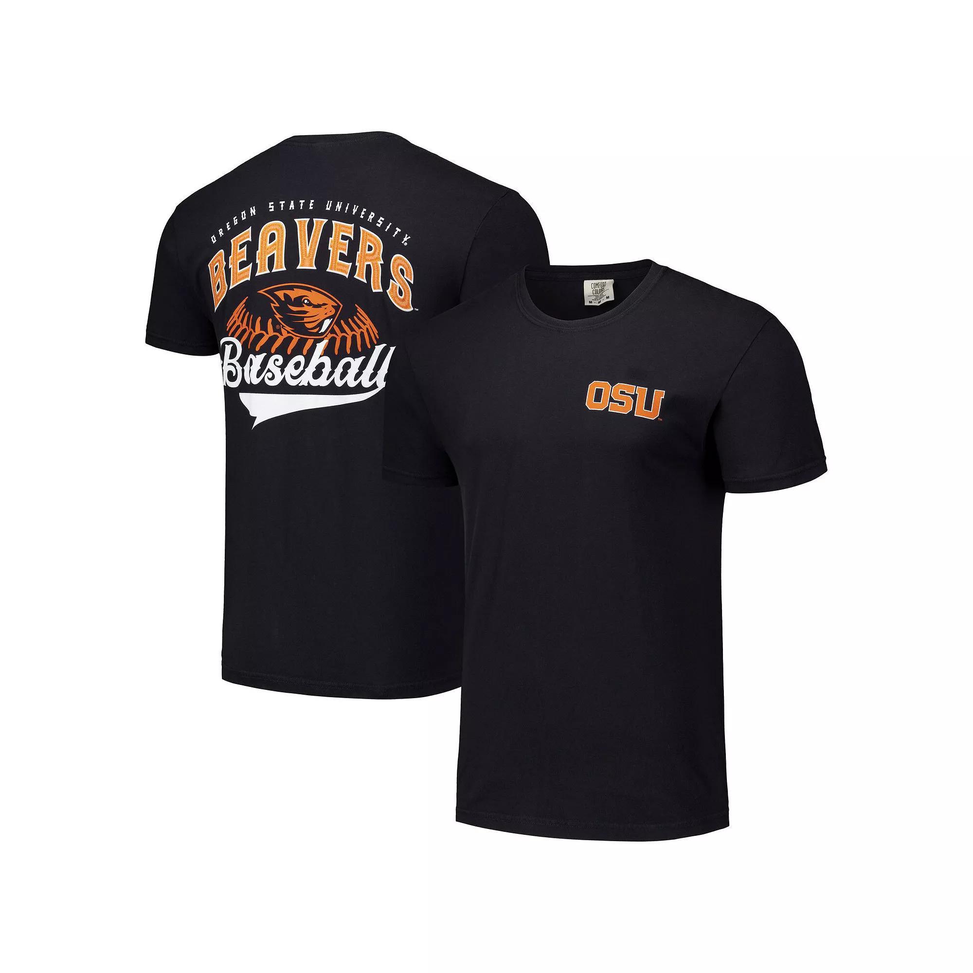 Men's Black Oregon State Beavers Baseball Comfort Colors T-Shirt, Size: Small Product Image