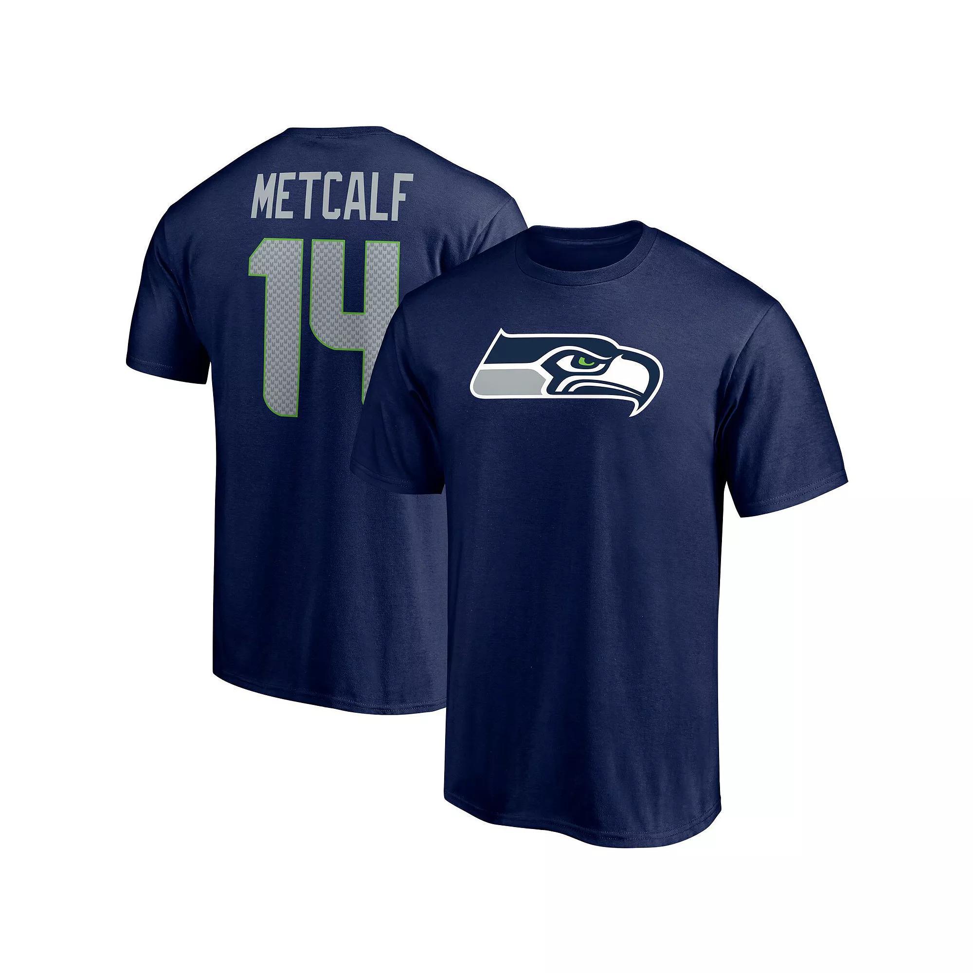 Men's Fanatics Branded DK Metcalf College Navy Seattle Seahawks Player Icon Name & Number T-Shirt, Size: Large, Blue Product Image