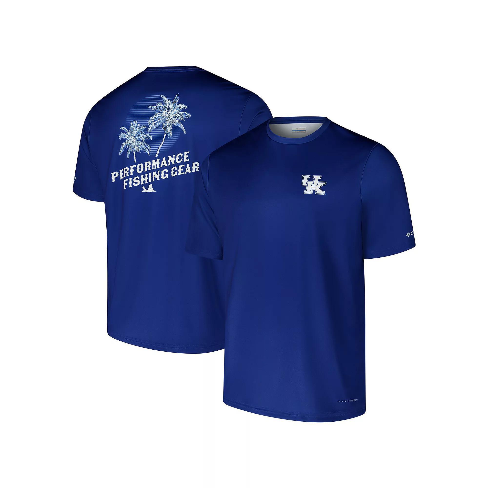 Men's Columbia Royal Kentucky Wildcats PFG Terminal Tackle Omni-Shade T-Shirt,  Product Image