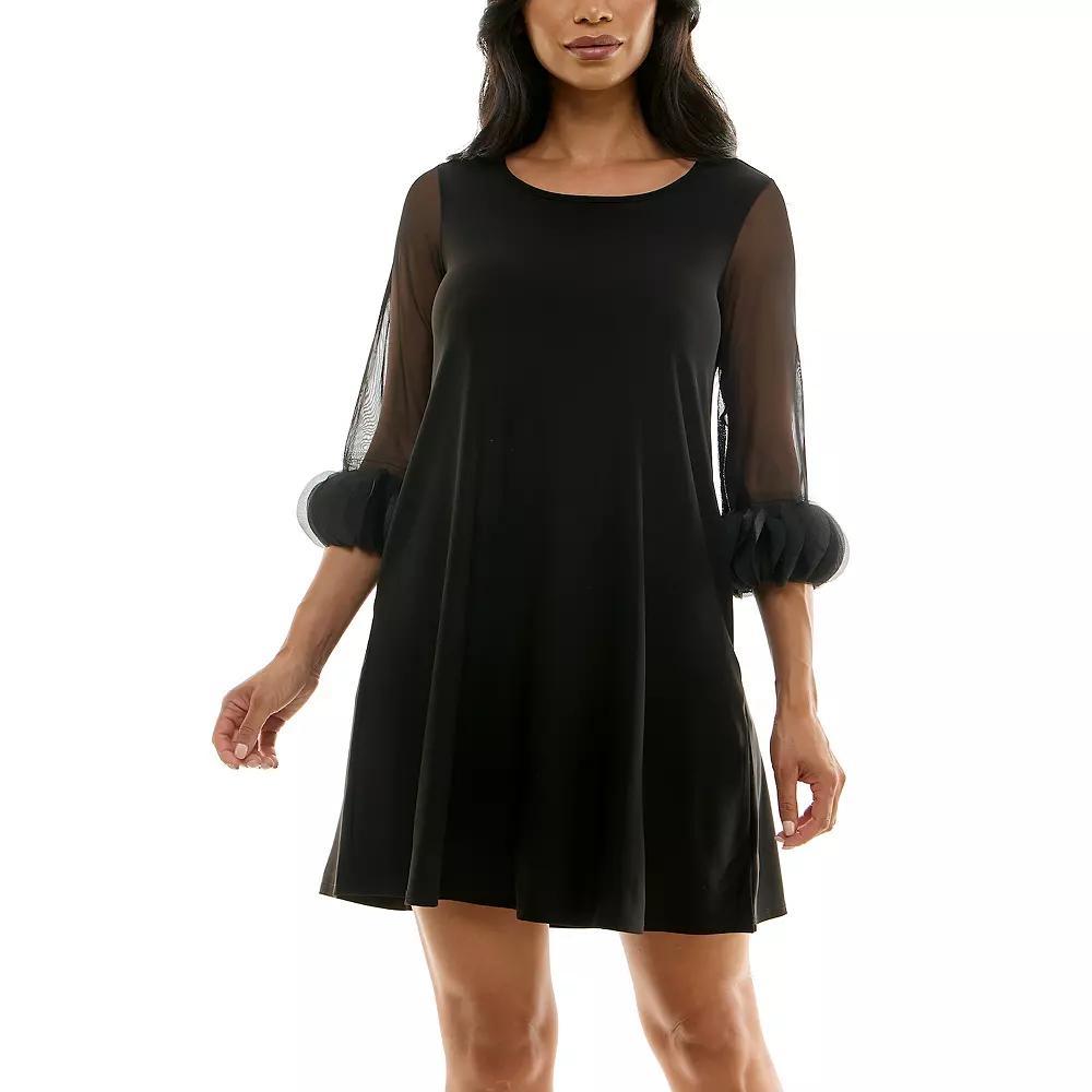 Women's Nina Leonard Trapeze Dress with Pockets,  Product Image