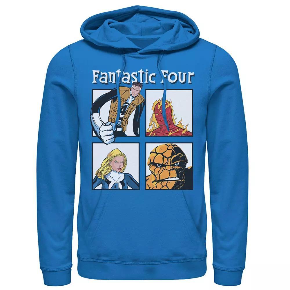 Men's Marvel Fantastic Four Ready To Fight Portrait Panels Hoodie, Size: Medium, Royal Product Image