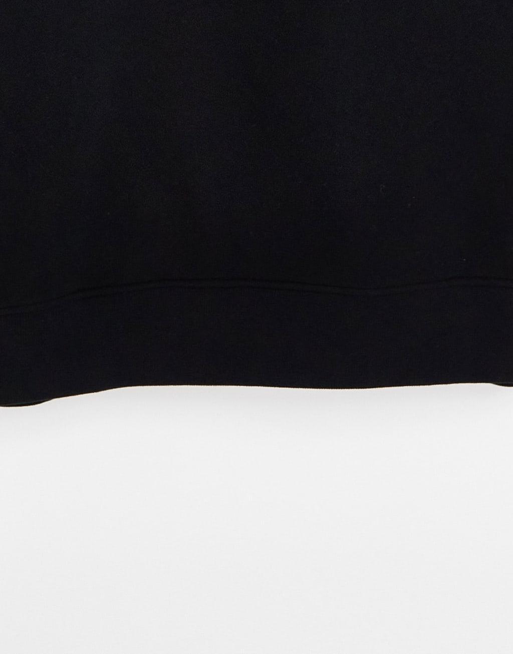 AllSaints Raven ramskull logo hoodie in black Product Image