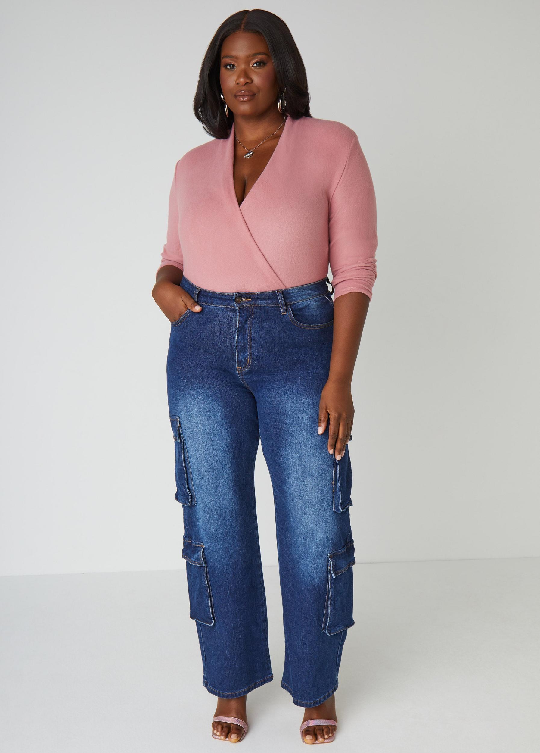 Faux Wrap Hacci Knit Top Product Image