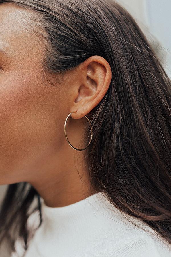 Unwind And Relax Hoop Earrings Product Image