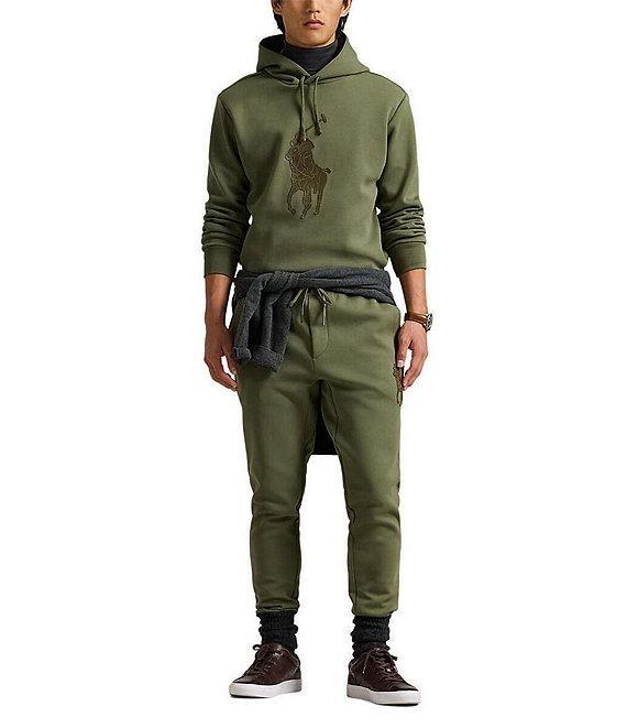 Polo Ralph Lauren Leather-Pony Double-Knit Hoodie Product Image
