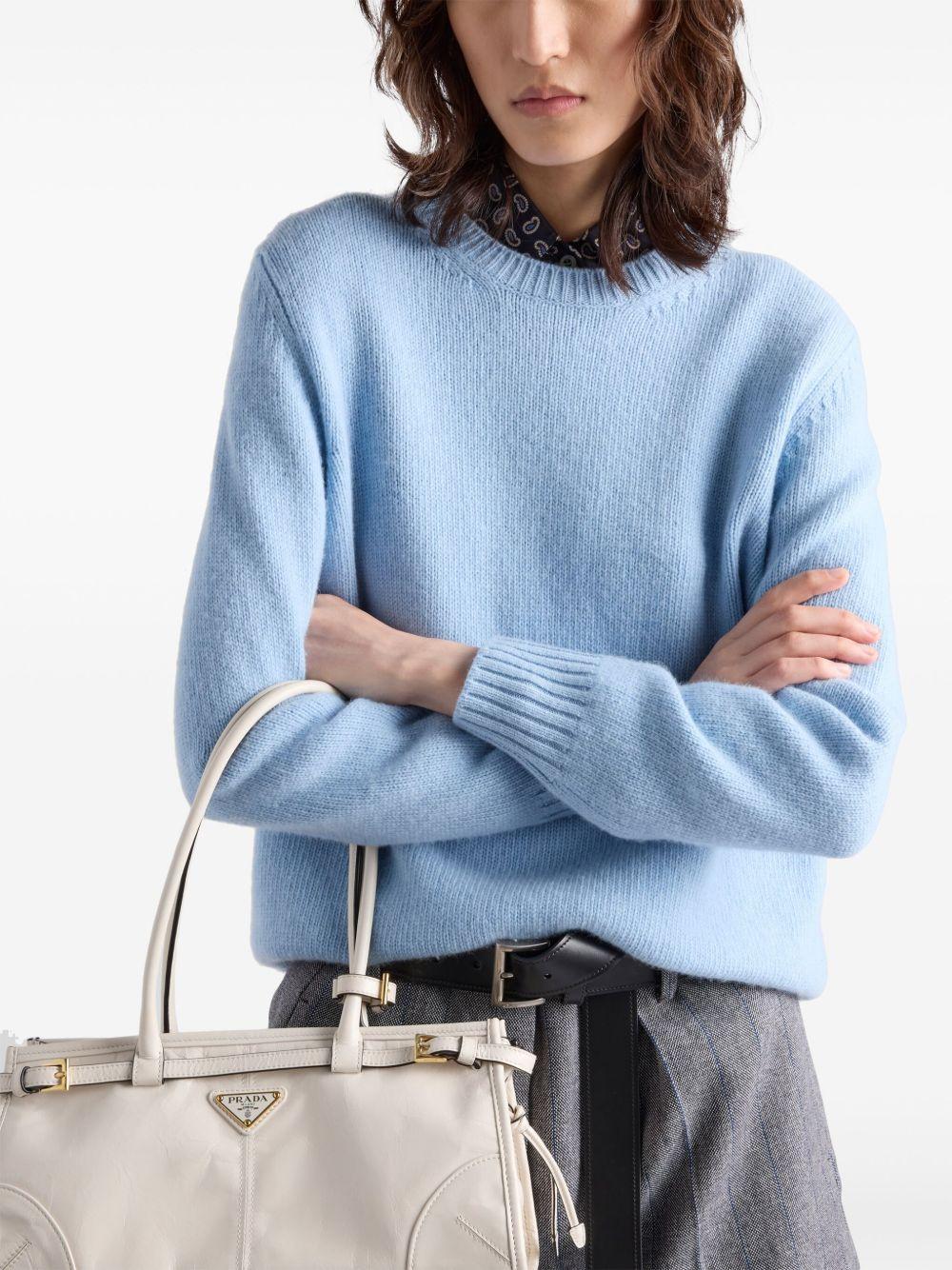 Wool and cashmere crew-neck sweater Product Image