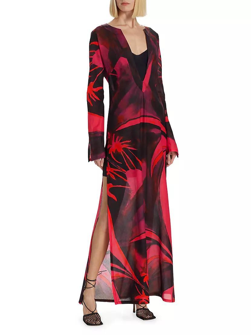 Tropical Print Maxi Dress Product Image