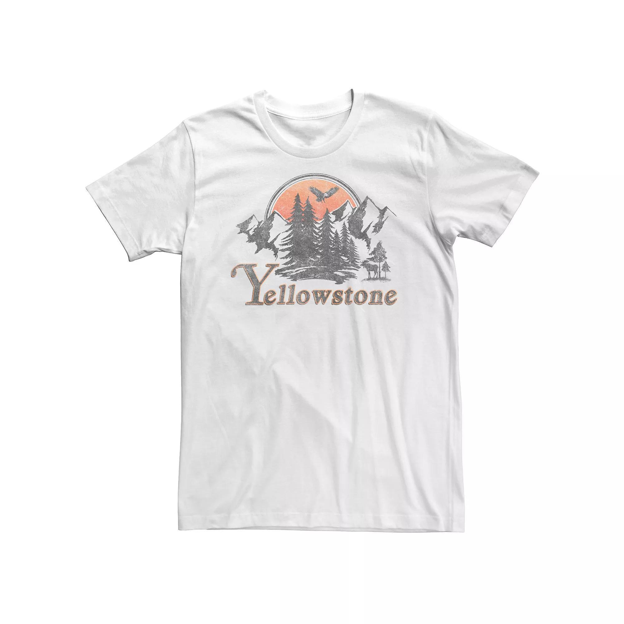 Big & Tall Yellowstone Mountains Graphic Tee, Men's,  Product Image