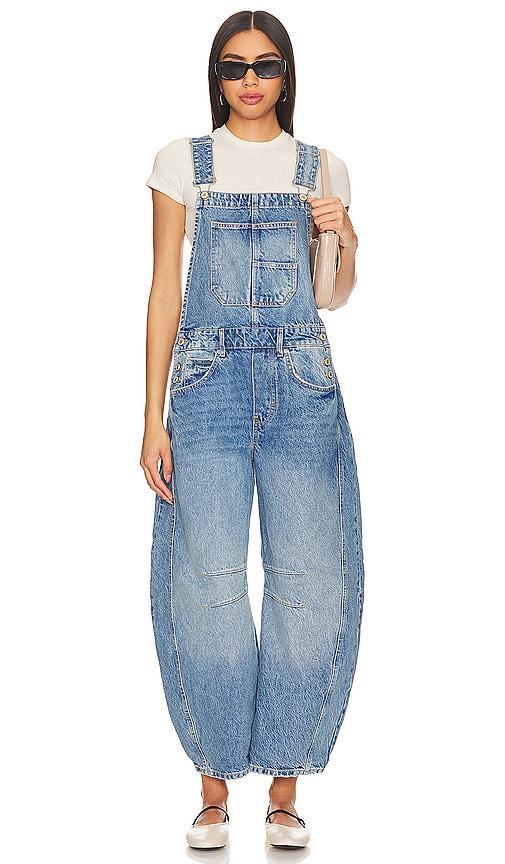 Free People Lucky You Overall (Ultra Light Beam) Women's Jeans Product Image